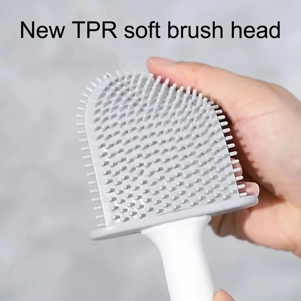 brosse wc silicone blanc orange poils gris support mural moderne détachable nettoyage efficace sans