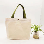 sac main toile beige uni opaque décontracté océans visible sans fente pliante