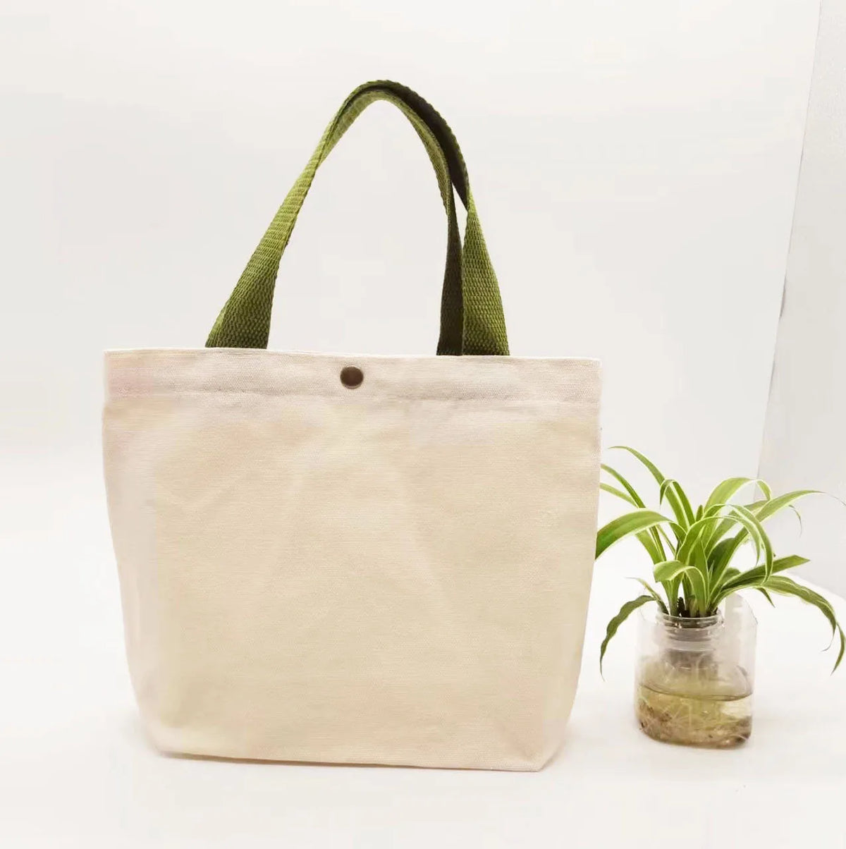 sac main toile beige uni opaque décontracté océans visible sans fente pliante