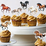 décorations cupcakes chevaux mouvement piques bois occasion anniversaire mariage fêtes enfants illustration réaliste