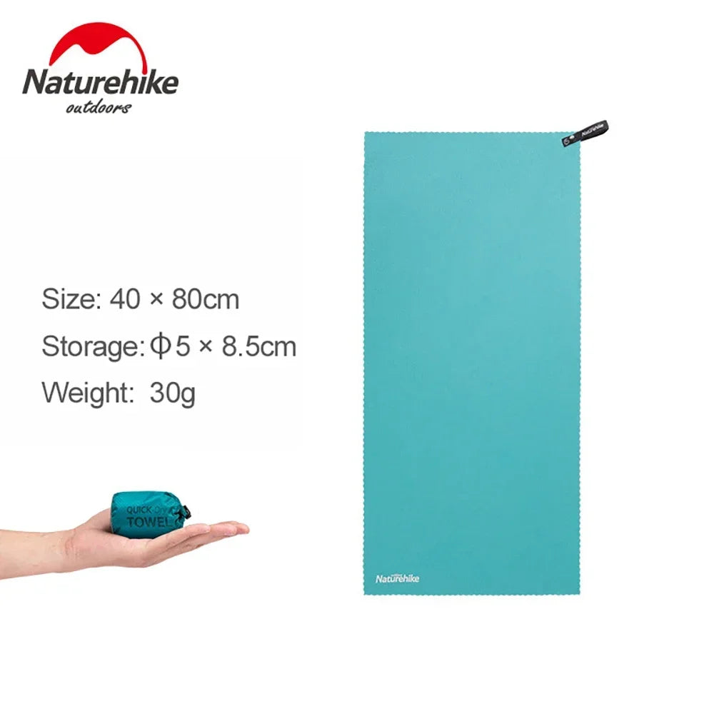 serviette microfibre séchage rapide turquoise vert olive moderne sportive portable camping randonnée