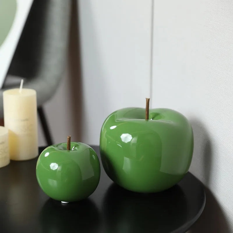 pommes décoratives vert rouge céramique brillantes modernes minimaliste salon restaurant simples luxueuses decoration maison