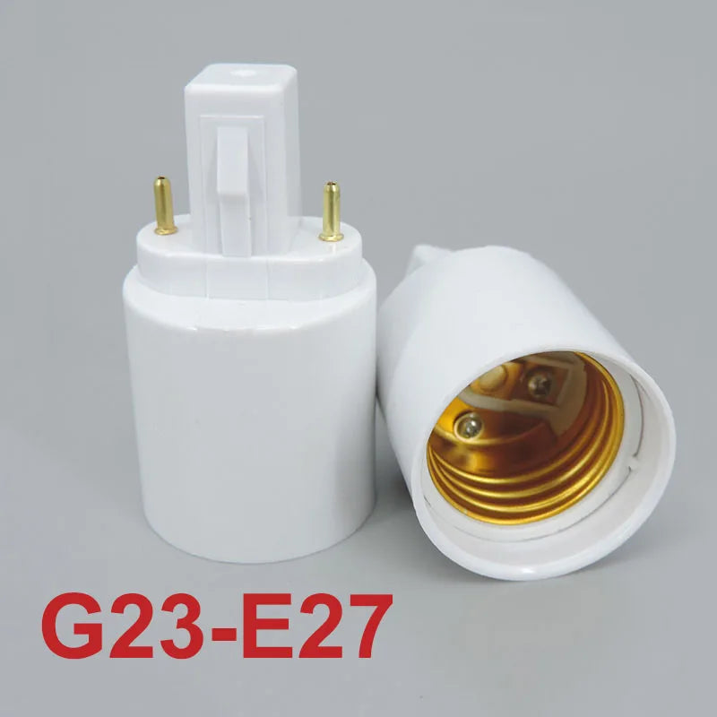 adaptateur ampoule g23 g24 e27 blanc moderne abs led ac 110v 220v