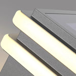lampe solaire led moderne noire blanche ip65 acier inoxydable jardinextérieurversible