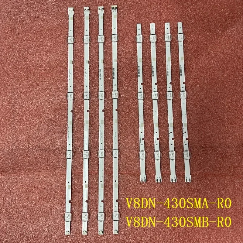 bandes led argentées adhésives modernes 2pc fixations stickers télévision 430mm