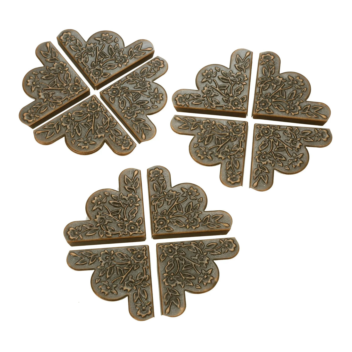cornières décoratives fleurs feuilles adhésives bleu doré blanc bronze 43mm 43mm