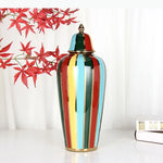 vases decoratifs couverts couleur brillants moderne decoration maison rouge vert bleu