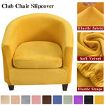 housse fauteuil velours doux moderne jaune protection extérieure intérieure lavable machine adaptable salon