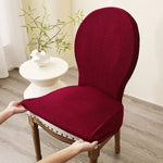 housse chaise tissée motifs géométriques beige moderne protection salon mariage