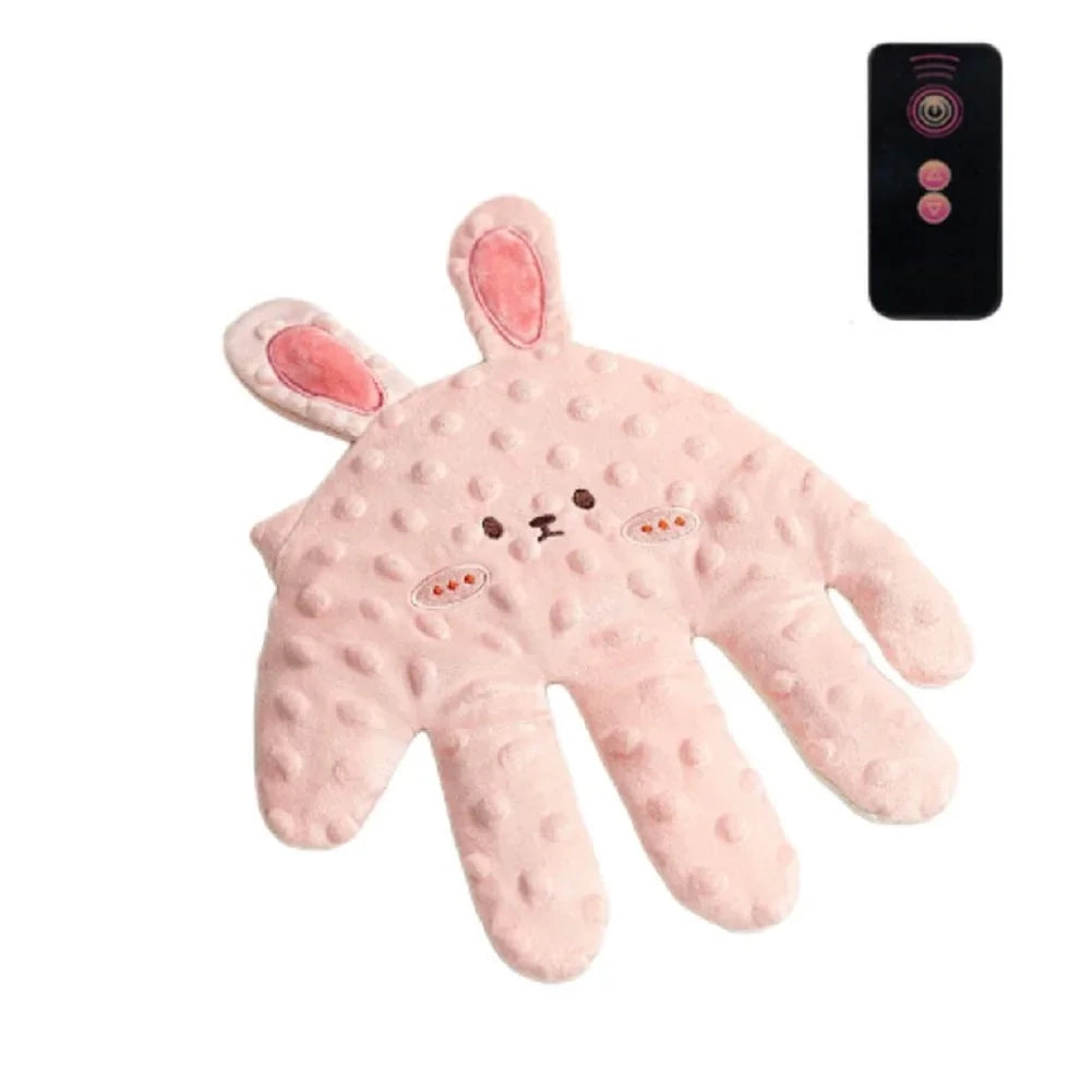 gant massage bébé blanc ours texture douce coton polyester apaisant sommeil massage