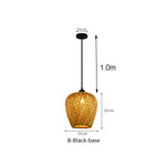suspension lumineuse bambou tissé naturel moderne rustique 36cm 26cm 30cm echangible e27