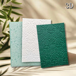 dossiers relief 3d floral vert blanc marron gris vintage scrapbooking embossé materiau pp