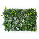 mural végétal artificiel feuilles fleurs moderne extérieur intérieur vert blanc