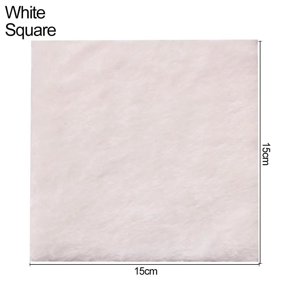 tapis peluche moderne rose blanc 11cm 15cm 18cm opacité accessoire poupée chambre enfant