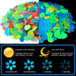 pierres fluorescentes lumineuses extérieures modernes bleu vert orange jaune semi translucides 50pc 100pc 200pc