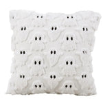 coussin halloween blanc orange citrouilles fantômes doux épais décoration festive
