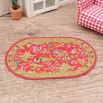 tapis ornements floraux motifs géométriques classique ethnique bleu rose vert rouge marron