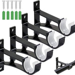support rideau aluminium noir durable vis moderne fixe rideau plat lisse