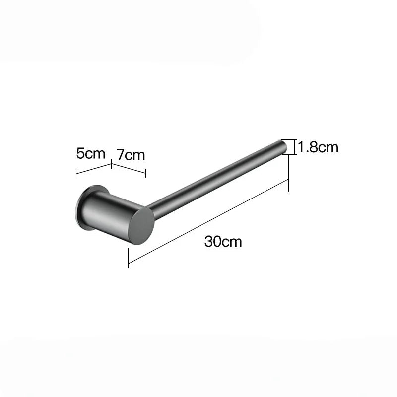 porte serviettes mural cuivre doré lisse moderne fixé serviette grise inclusionDimensions