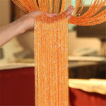 rideau franges strass dorés orange violet blanc moderne élégant mariage anniversaire fête