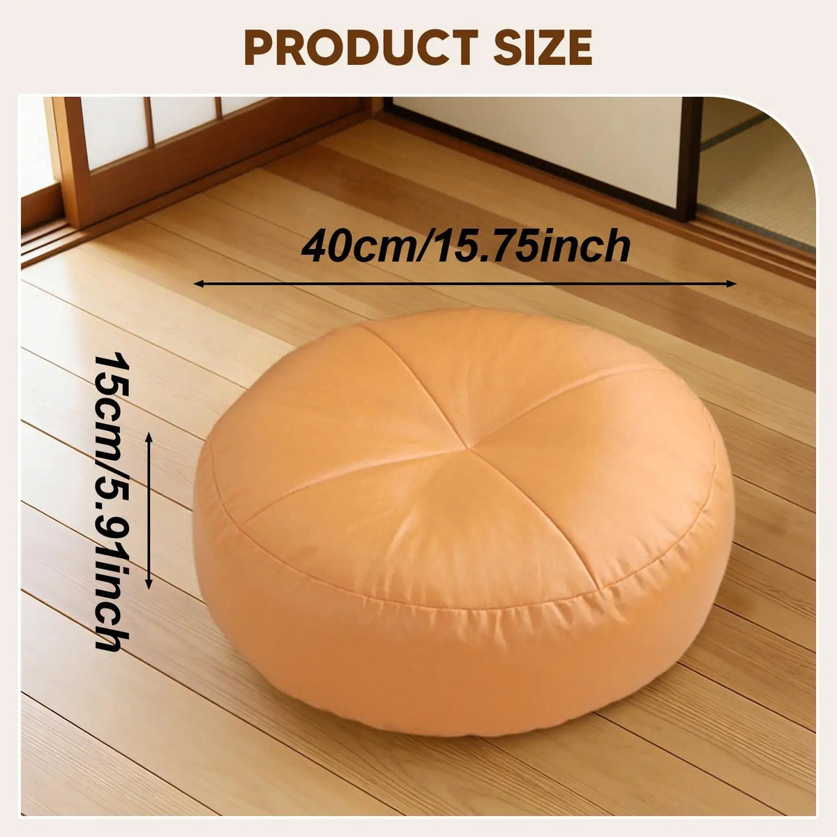 coussin sol moderne orange blanc gris jaune mousse imperméable tatami meditation salon