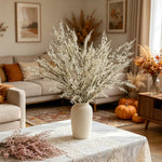 bouquet artificiel moderne rose clair rouge foncé jaune doré feuilles fines minimalisteintérieur décoration maison