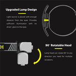 lampe frontale led rechargeable usb moderne sportive bande élastique réglable 34 leds blanches leds