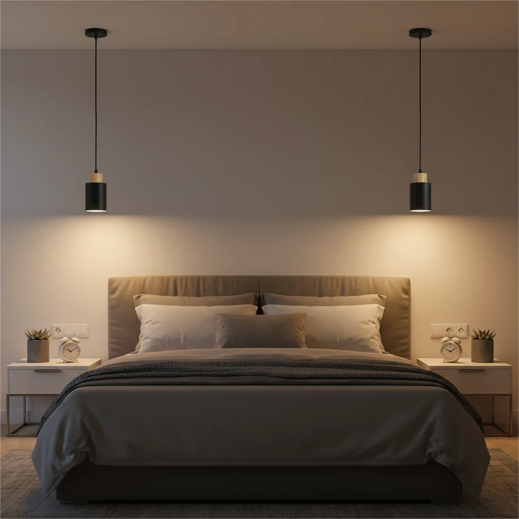 Lampes suspendues modernes minimalistes bois clair blanc noir câble ampoule tension 90 260V flux
