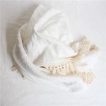 couverture bébé coton imprimé fleur gris clair bohème écharpe adhésive