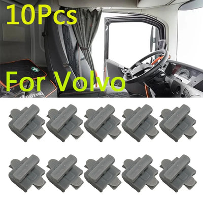 Clip coulissant pour rideau de voiture brun - 10 pièces