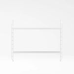 étagère murale bleue métal horizontale barreaux horizontaux minimaliste horloge vase panier pot thé(calendar,sac