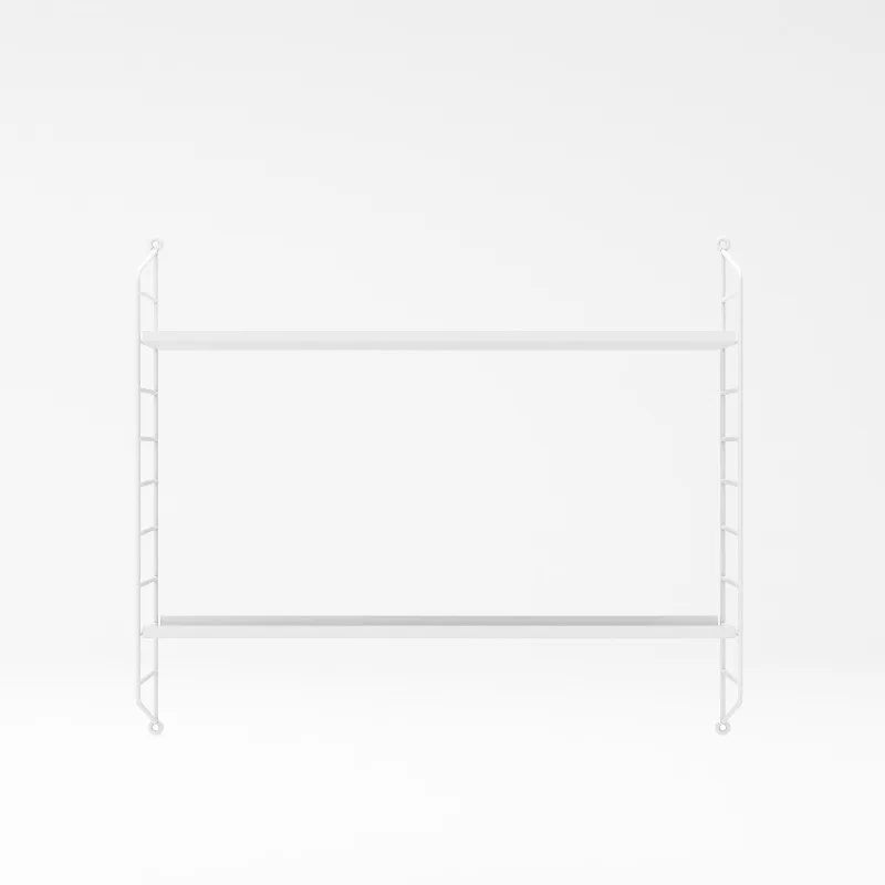 étagère murale bleue métal horizontale barreaux horizontaux minimaliste horloge vase panier pot thé(calendar,sac