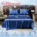 drap lit ajusté soie glacée uni satiné chambre moderne confortable frais