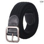 ceinture tissée élastique unisexe moderne beige noir rouge gris bleu olive