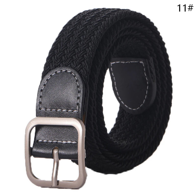 ceinture tissée élastique unisexe moderne beige noir rouge gris bleu olive