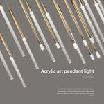 lampe suspendue moderne or cristaux transparents 80cm led 3000k chambre salon