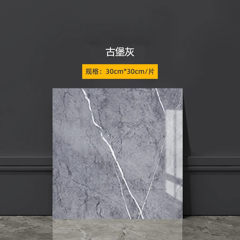 panneau décoratif marbre moderne adhésif imperméable résistant humidité noir gris beige blanc 30x30cm