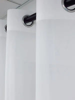 rideau blanc semi translucide pergola extérieure tissu texturé polyester salon japonais coréen