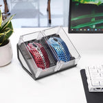 support souris transparent moderne clips ventilation jeu acrylique minimaliste đen trắng