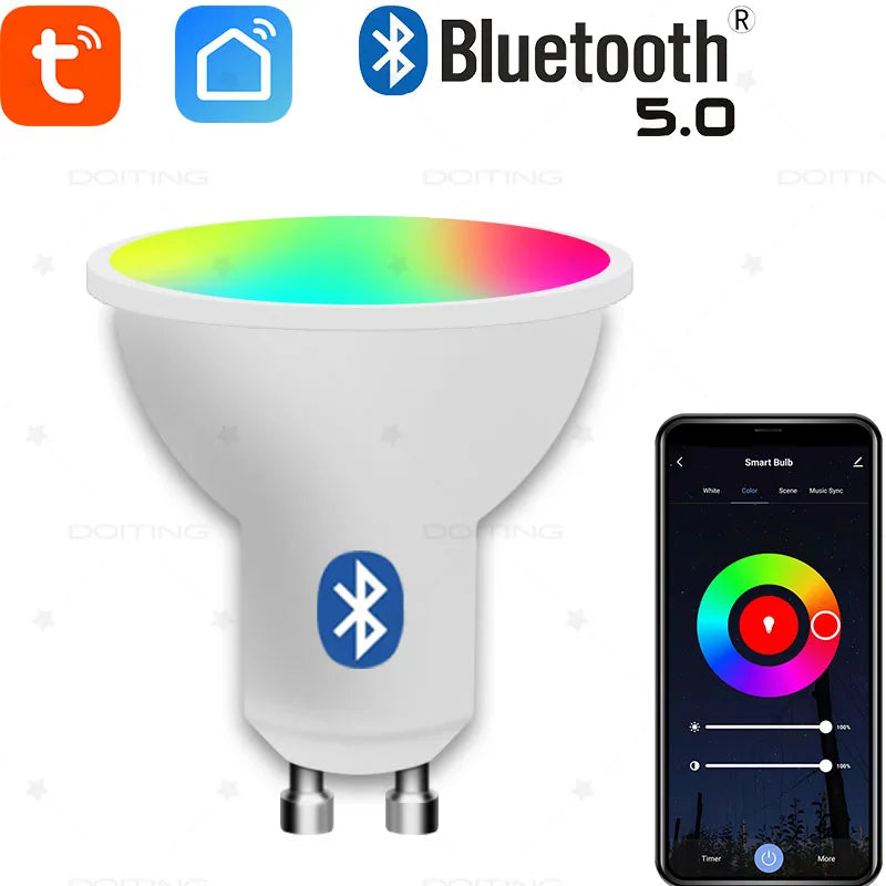 ampoule led bluetooth blanc moderne globulaire 2700k 6500k app controle 170deg intelligençe