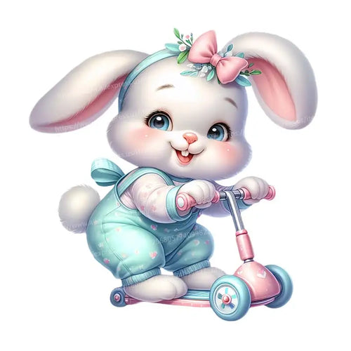 autocollant mural lapin mignon dessin animé décoration chambre bébé mur meuble pvc décoratif coloré