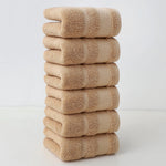 serviettes coton absorbantes 30x60cm noir blanc beige rose bleu unies modernes
