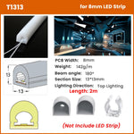 profils lumineux silicone blanc modernes eyelets flexibles led étanches 05m 1m 2m 3m