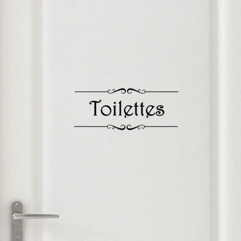 autocollants vinyle salle bain toilettes personnages minimalistes adhésifs salle bains décorations textes icones personnes
