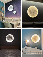 lampe murale lune moderne blanc gris éclairage quotidien led dimmable 3000k 6000k monté surface