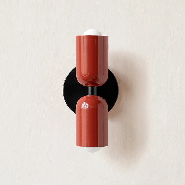 applique murale moderne led noir rouge verte minimaliste fixee mur éclairage cuisine salle manger