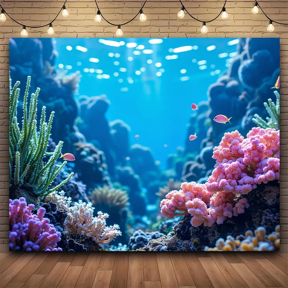 toile d'art paysage marin corail poisson récif océan décoration murale salon chambre maison