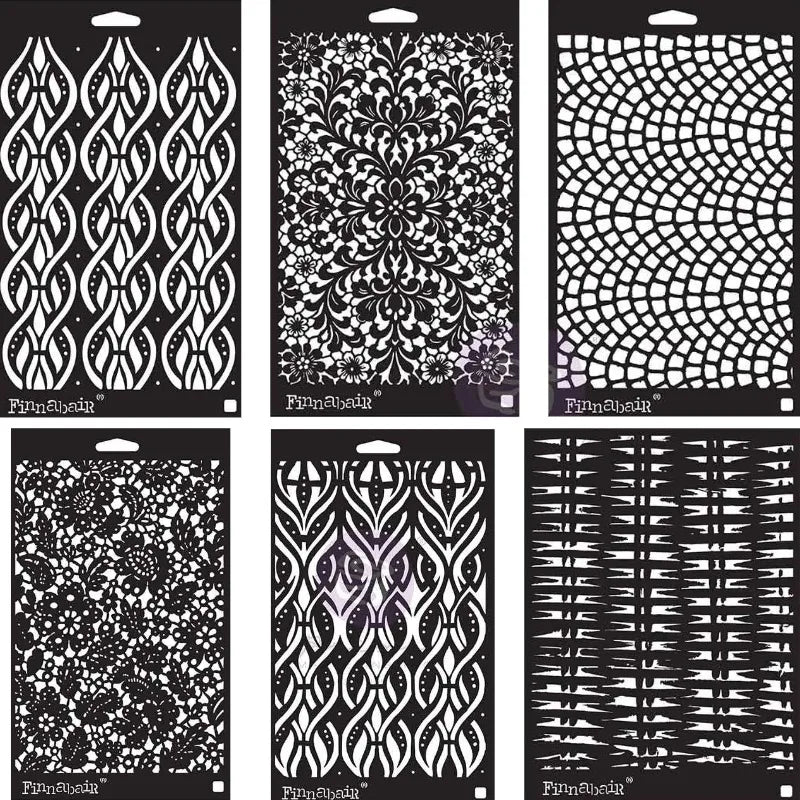 pochoirs acier découpes géométriques floraux clips art déco moderne