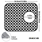 tapis cuisine silicone perforé moderne noir 200°C résistant 46.2cm 31.7cm