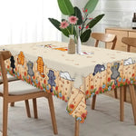 nappe table imperméable chats colorés motifs floraux moderne printemps été hiver automneextérieur usage domestique